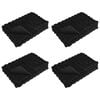 vidaXL Rennil&eacute;tt teppi &uacute;r gervikan&iacute;nuh&aacute;ri Olite 4 pcs Svartur