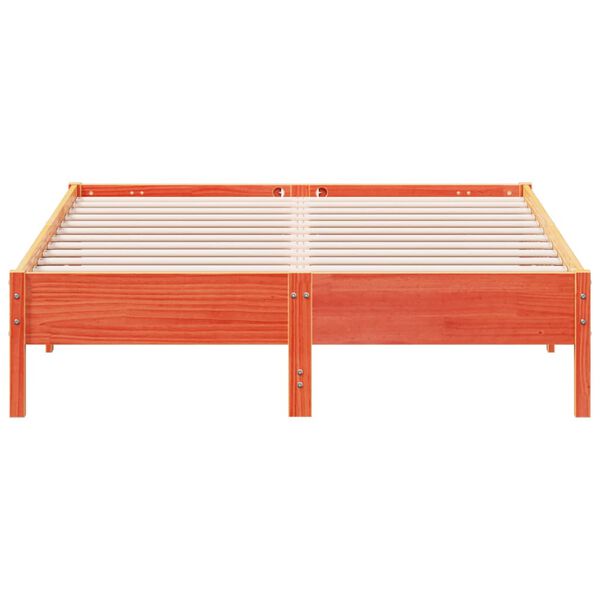 vidaXL R&uacute;mgrind &aacute;n D&yacute;nu Vaxbr&uacute;nn 160x200 cm Gegnheil Fura