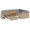 vidaXL Gar&eth;s&oacute;fa sett 12 pcs Drapplita&eth;ur p&oacute;l&yacute;rattan