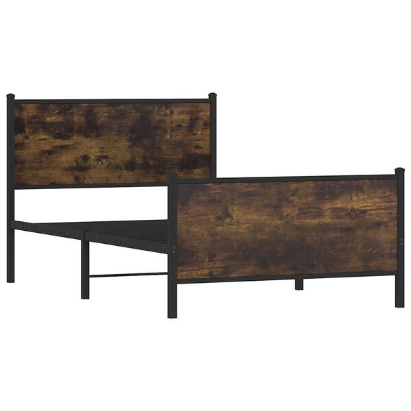 vidaXL M&aacute;lmr&uacute;mgrind &aacute;n D&yacute;nu Reykt&oacute;na Eikarlitur 100x190 cm