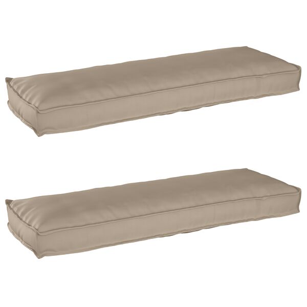 vidaXL Púðasett á pall 2 pcs Mógrár 120 x 40 x 8 cm Oxford efni