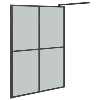 vidaXL Sturtuskjár fyrir Walk-in Sturtu 140x195 cm Dökkt Hert Gler