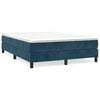 vidaXL H&oacute;lfa&eth; Springr&uacute;m me&eth; D&yacute;nu Bl&aacute;tt 140x190 cm Flauel