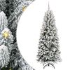 vidaXL Gervi j&oacute;latr&eacute; me&eth; 150 LED Hv&iacute;tt 150 cm PVC, Plast, St&aacute;l og PE
