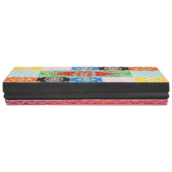 vidaXL Vegghillur 2 pcs Marglitur 40 x 20 x 6 cm Gegnheill mangóviður