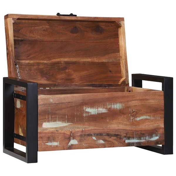 vidaXL Geymsluskápar Brúnn 60 x 30 x 30 cm Gegnheill endurnýttur viður