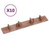 vidaXL Tappar fyrir Pallaenda 10 stk. Br&uacute;nt Plast