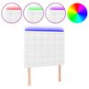vidaXL LED h&ouml;fu&eth;gafl Hv&iacute;tt 90x5x118/128 cm Le&eth;url&iacute;ki