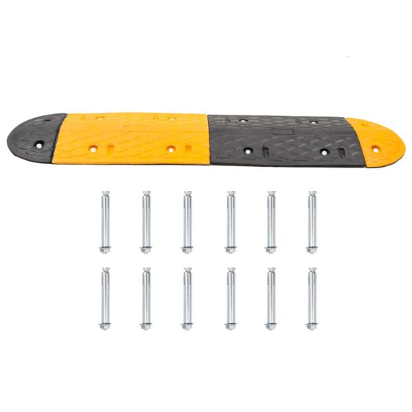 vidaXL Hra&eth;ahnappur Gulur&Svartur 420x32,5x4 cm G&uacute;mm&iacute;