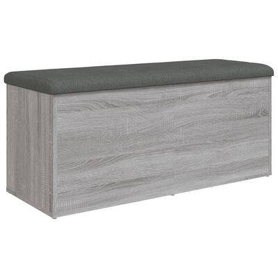 vidaXL Geymslubekkur Grár Sonoma 102x42x45 cm Samsettur Viður