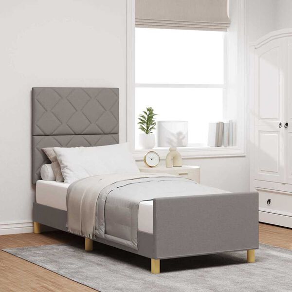 vidaXL Ramsv&iacute;k me&eth; h&ouml;fu&eth;gafl M&oacute;gr&aacute;r 80 x 200 cm d&uacute;kur