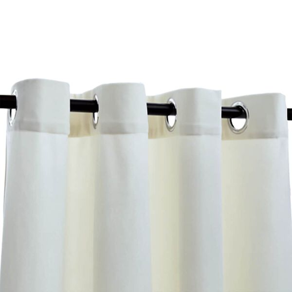vidaXL Myrkvunargardínur með Hringjum 2 stk. Flauel Rjómagular 140x225 cm