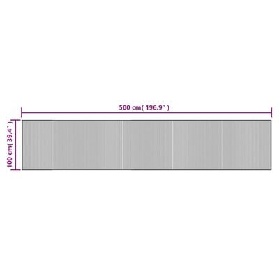 vidaXL Motta Ferhyrnd Brún 100x500 cm Bambus