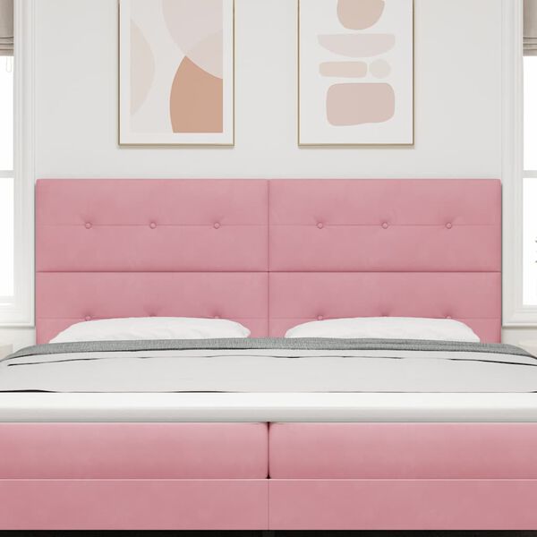 vidaXL H&ouml;f&eth;agafl Bleikur 200 cm Flauel