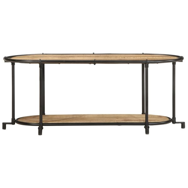 vidaXL Sjónvarpsskápur 100x42x40 cm Gegnheill Grófur Mangóviður