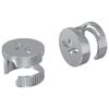 vidaXL Cam l&aacute;s skr&uacute;fur 2 pcs Silfur 12 x 10 mm M&aacute;lmur