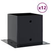 vidaXL St&ouml;&eth;ubotnar Ferkanta&eth;ir 12 stk 141x141 mm Duftlakka&eth; St&aacute;l