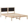 vidaXL Ramsv&iacute;k me&eth; h&ouml;fu&eth;gafl Svartur 140 x 190 cm Solid furuhikk