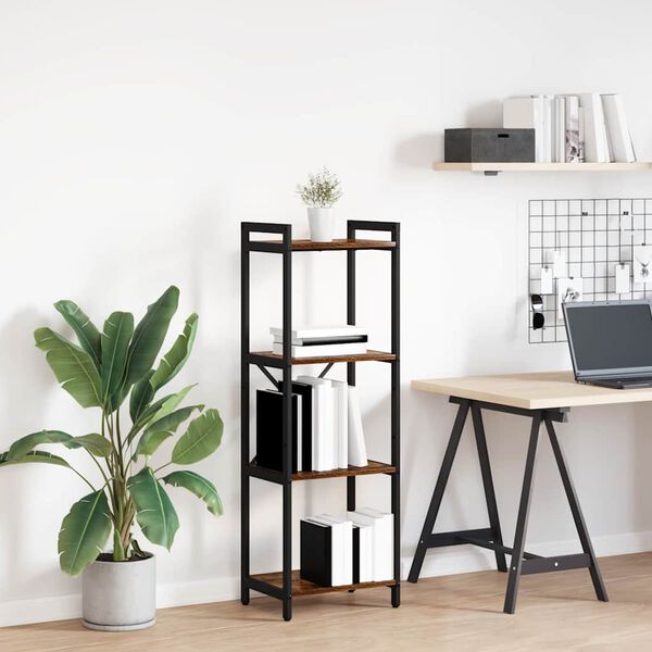 vidaXL Hilla Rau&eth;-eik 40 x 30 x 85 cm Samsettur vi&eth;ur