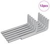 vidaXL Hex lyklasett 12 pcs Silfur 32 x 86 mm St&aacute;l