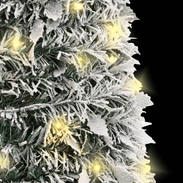 vidaXL Gervijólatré Tilbúið Áfallinn Snjór 50 LED 120 cm