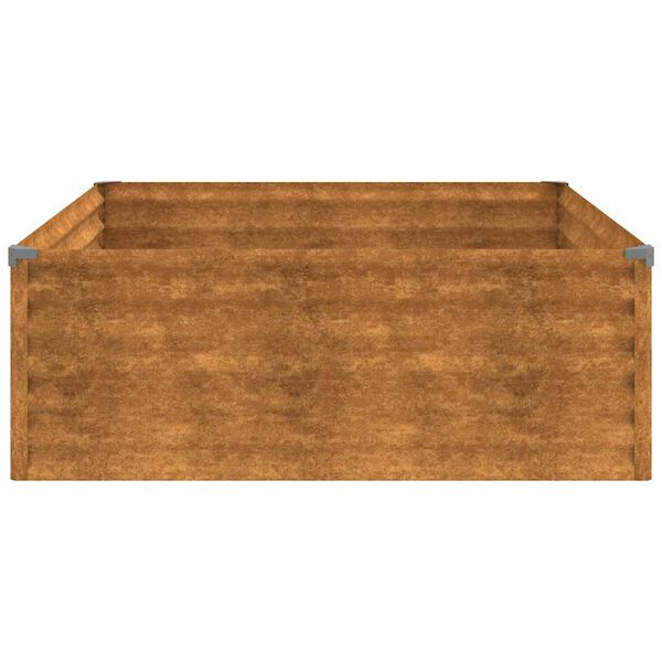 vidaXL Upph&aelig;kka&eth; Gar&eth;ker 100x100x36 cm Corten St&aacute;l