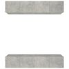 vidaXL Sj&oacute;nvarpssk&aacute;par 4 stk. Steypugr&aacute;ir 80x30x30 cm Samsettur Vi&eth;ur