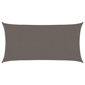 vidaXL S&oacute;lskyggni S&oacute;lsegl HDPE R&eacute;tthyrnt 2 x 4 m Reykgr&aacute;tt