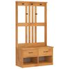 vidaXL Hall Tree SANDNES 87x40x159,5 cm gegnheilvi&eth;i furu