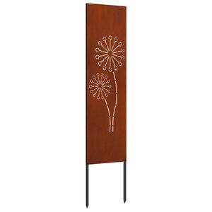 vidaXL Gar&eth;s b&uacute;na&eth; skj&aacute;r &Uacute;tskur&eth;ur Rusty 32 x 140 cm Ve&eth;ra&eth; st&aacute;l