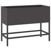 vidaXL Upphleypt gar&eth;gr&oacute;&eth;urpottur Svartur 60 x 26 x 45 cm St&aacute;l
