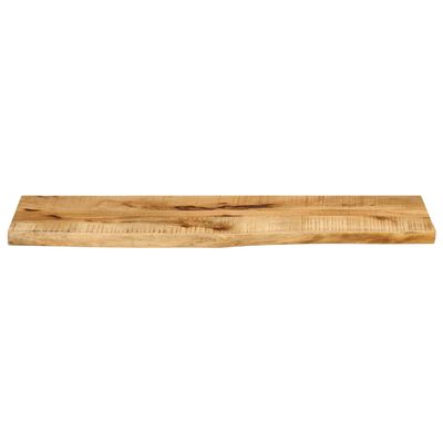 vidaXL Borðplata 110x40x2,5cm Náttúrulegar Brúnir Gegnheill Mangóviður