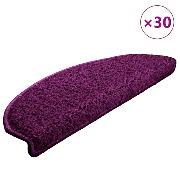 vidaXL Stigamottur 30 stk 65x21x4 cm fj&oacute;lubl&aacute;ar h&aacute;lfhringlaga st&oacute;rar