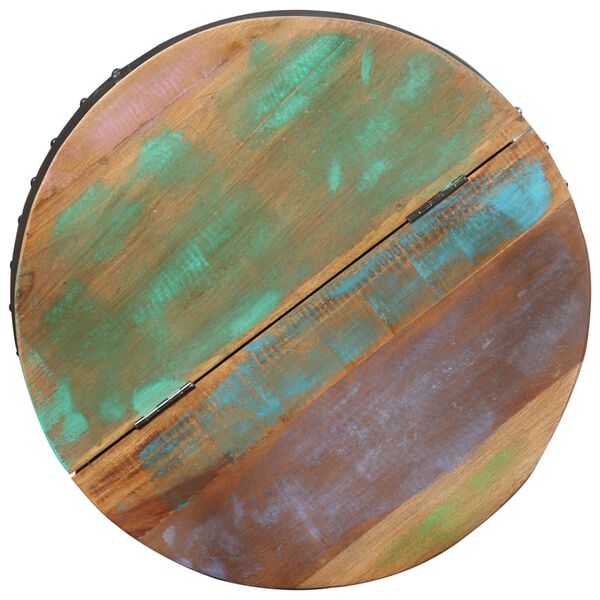 vidaXL Sófaborð 53x43 cm Gegnheill Endurunninn Viður