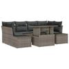 vidaXL S&oacute;fasett me&eth; p&uacute;&eth;i 7 pcs Gr&aacute;r p&oacute;l&yacute;rattan