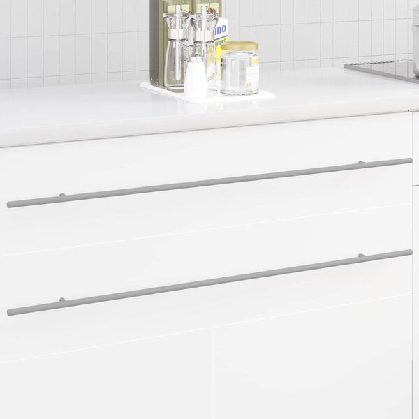 vidaXL Sk&aacute;p handfang 12 pcs Silfur 900 mm Ry&eth;fr&iacute;tt St&aacute;l