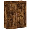 vidaXL Veggsk&aacute;pur Reykt&oacute;na Eikarlitur 69,5x34x90 cm Samsettur Vi&eth;ur