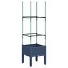 vidaXL Gr&oacute;&eth;urkassi me&eth; Rimlagrind 40x40x142,5 cm Bl&aacute;gr&aacute;tt PP