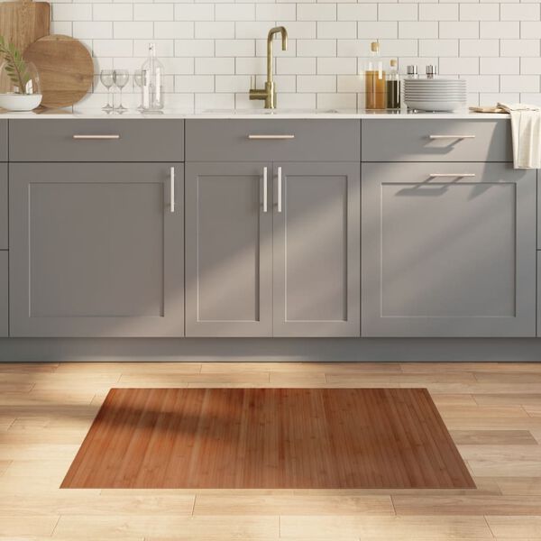 vidaXL Motta Ferhyrnd Br&uacute;n 70x100 cm Bambus