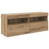 vidaXL Sj&oacute;nvarpsveggsk&aacute;pur me&eth; LED Artisan Eik 100 x 30 x 40 cm