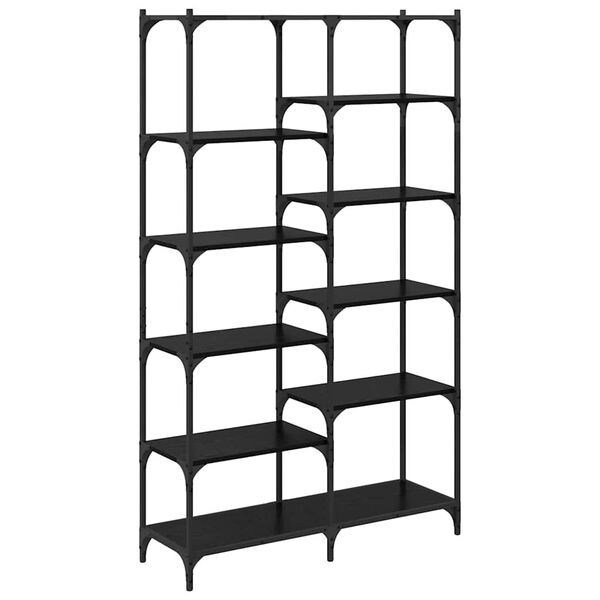 vidaXL Hilla Sv&ouml;rt eik 100 x 32 x 170 cm Samsettur vi&eth;ur