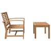 vidaXL Bekkur 2 pcs Br&uacute;nn Solid teak vi&eth;ur