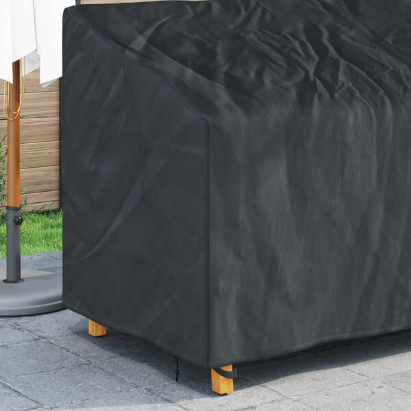 vidaXL Gar&eth;bekkjak&aacute;pa Svartur 205 x 85 x 65 / 94 cm 600D Oxford efni