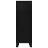 vidaXL Skjalaskápur með 6 Hurðum Iðnaðarstíll Svartur 75x40x120 cm Stál