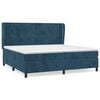 vidaXL H&oacute;lfa&eth; Springr&uacute;m me&eth; D&yacute;nu Bl&aacute;tt 200x200 cm Flauel