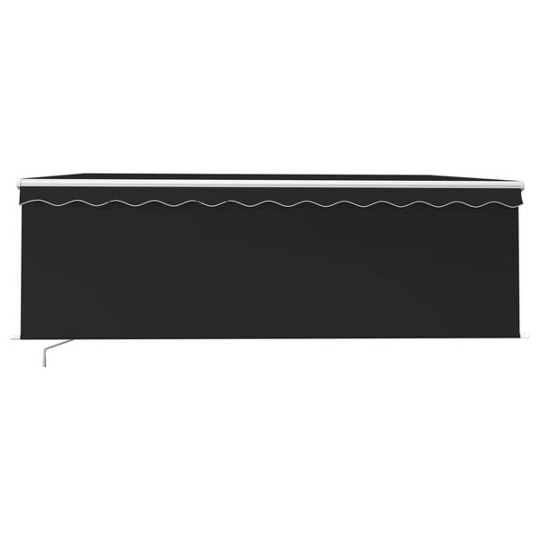 vidaXL Handvirk &Uacute;tdraganleg Mark&iacute;sa me&eth; Blindu/LED 4x3m Reykgr&aacute;