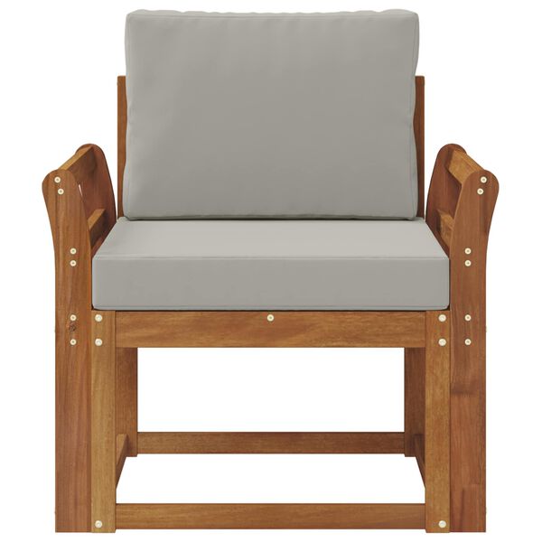 vidaXL &Uacute;tis&oacute;fi Solid Akas&iacute;uskei&eth; og P&oacute;lyester N&aacute;tt&uacute;ruleg og lj&oacute;s gr&aacute;