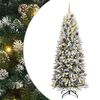 vidaXL Gervi j&oacute;latr&eacute; me&eth; 300 LED Hv&iacute;tt 210 cm PVC, Plast, St&aacute;l og PE