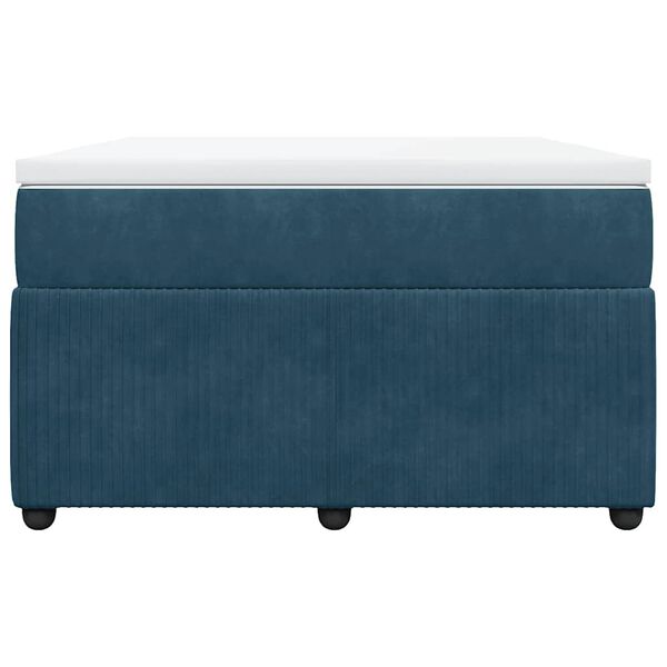 vidaXL H&oacute;lfa&eth; Springr&uacute;m me&eth; D&yacute;nu Bl&aacute;tt 120x200 cm Flauel