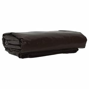 vidaXL D&yacute;na 650g / m&sup2; Br&uacute;nn 2 x 3 m Striga me&eth; PVC h&uacute;&eth;u